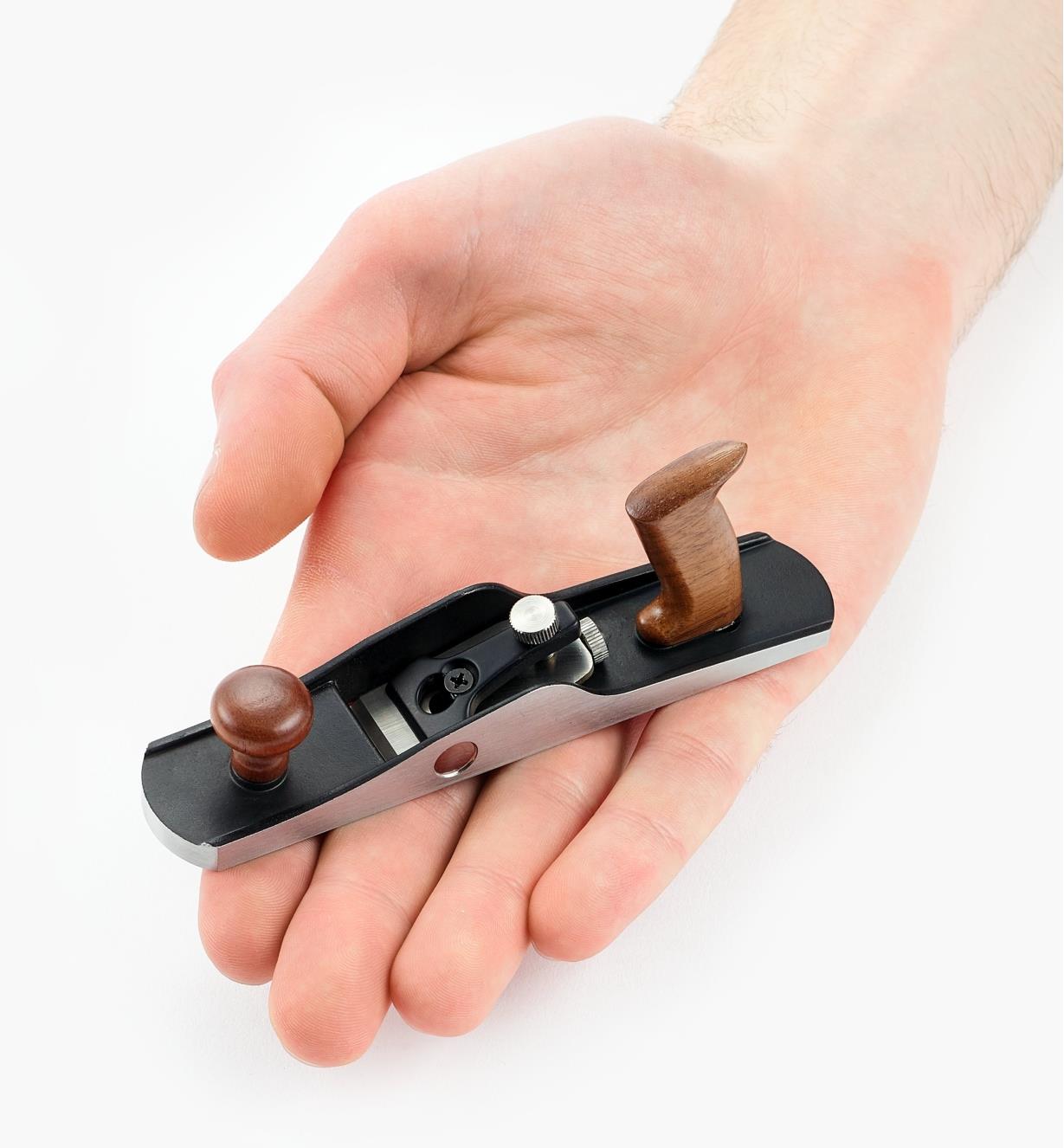 Riflard à angle faible miniature dans une main ouverte